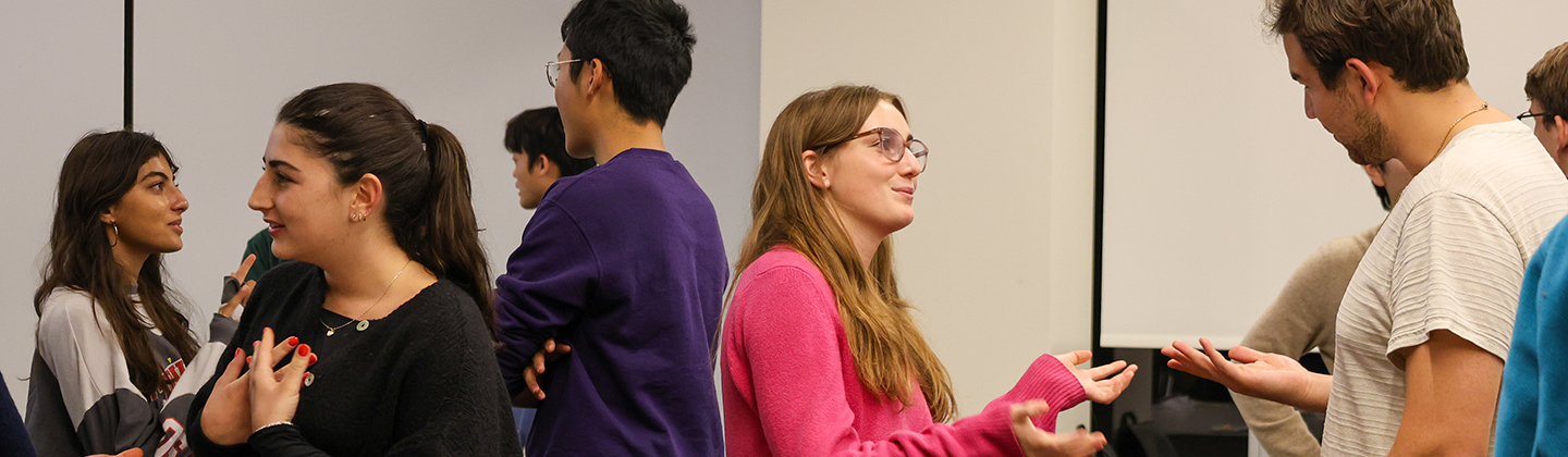 students at ced event